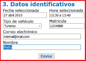 Datos y matrícula cita previa ITV Espinardo