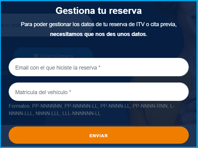 Datos para anular cita ITV Itevelesa